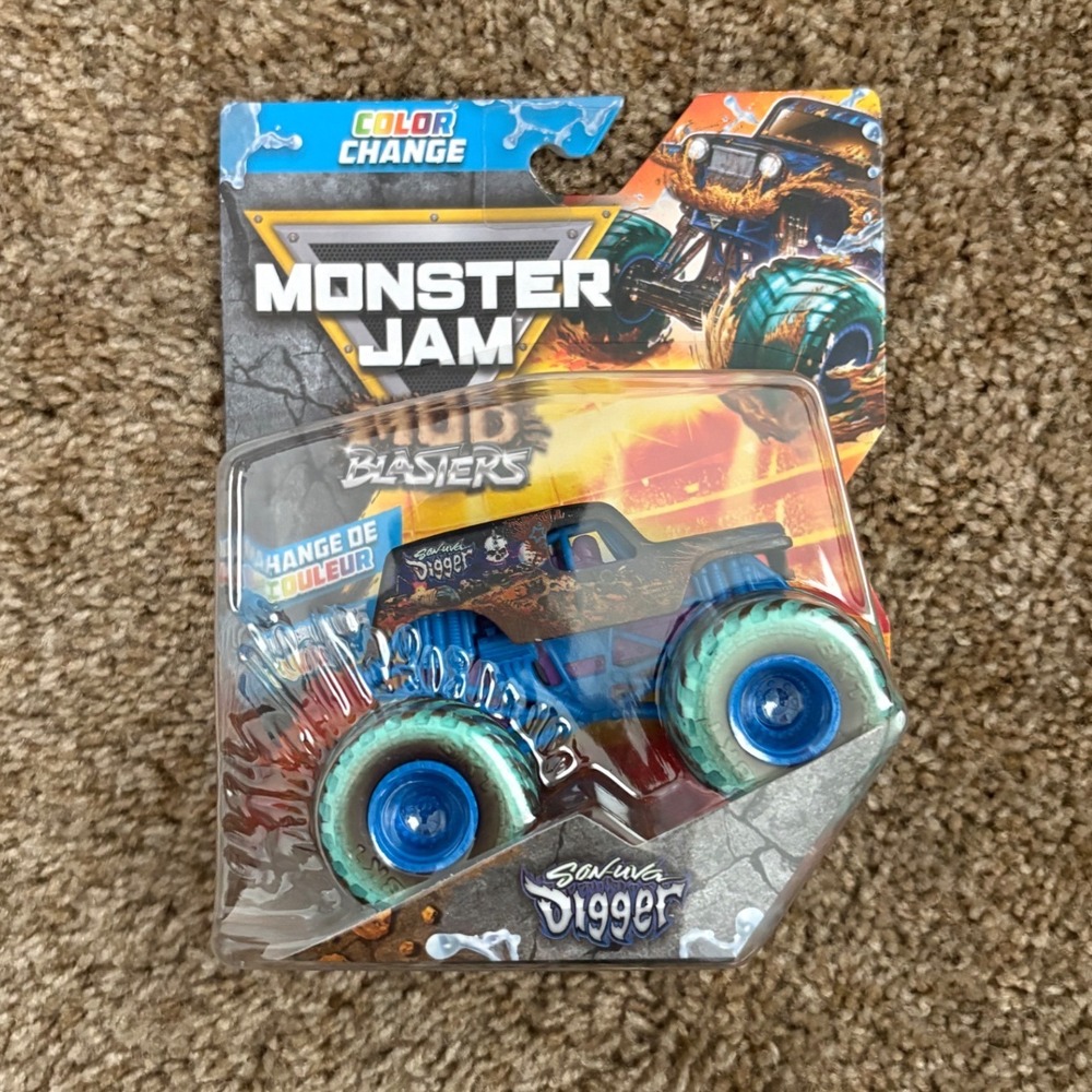 Monster Jam Son-uva Digger Mud Blasters Color Change Diecast Truck BKT